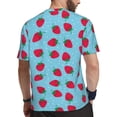 thumbnail image 2 of Wukai Strawberries Print Men's Short-Sleeved Mesh T-Shirt,Quick-Dry Short Sleeve Workout T-Shirt-X-Large, 2 of 8