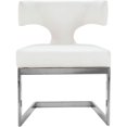 thumbnail image 4 of Meridian Furniture Alexandra White Vegan Leather Dining Chair, 4 of 6