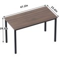 thumbnail image 5 of Soges 47 inches Computer Desk Wood Office Desk with Metal Legs, Black Walnut, 5 of 7