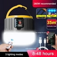 thumbnail image 2 of Lámpara de camping recargable, lámpara LED solar recargable, lámpara recargable inalámbrica, batería integrada de 2500 mAh, IPX6 resistente al agua, 5 modos de funcionamiento, para camping, cuevas, pe, 2 of 5