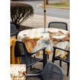 thumbnail image 4 of Outdoor Tablecloth with Umbrella Hole and Zipper, Thanksgiving Squirrel Square Table Cloth 54x54 Inch Waterproof Tablecloth, Fall Pumpkins Sunflower Brown Plaid Picnic Table Cover for Patio Camping, 4 of 7