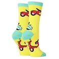 thumbnail image 2 of OoohYeah Womens Novelty Funny Crew Socks, Colorful Cotton Dress Socks, The Ride, 2 of 2