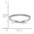 thumbnail image 7 of 14K White Gold Ring Band Wedding Diamond Round , Size 8, 7 of 7