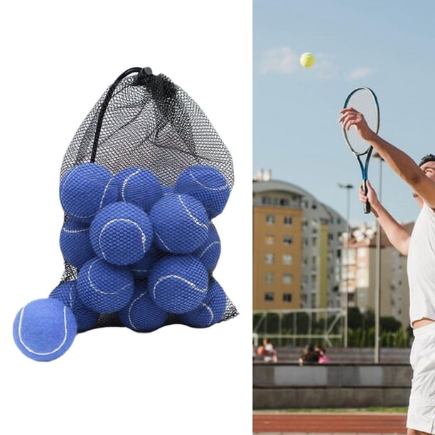 18 Uds Pelotas de Tenis Resistentes Al Desgaste Perfecl Pelotas de Entrenamiento Elásticas 2,5 Pulgadas Azul