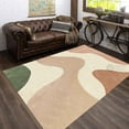 thumbnail image 6 of Teppich Homes Handmade 8x13 Wool Area Rug - Cream Geometric Pattern for Hallway And Living Room, 6 of 6