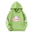 thumbnail image 3 of Makaor Toddler Boy Girls Hoodie Halloween Pullover Sweatshirts Ghost Long Sleeve Coats Fleece Clothes Pockets, 3 of 4