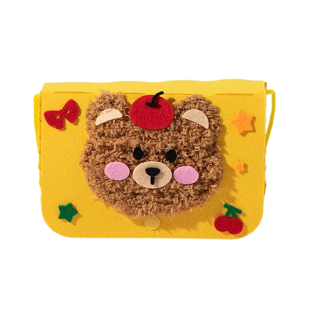 DIY Bordado Muñeca Set Caricatura Animal Costura Artesanía Kit Bolso Material Pack Obtener Un lindo bolso hecho a mano