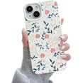 thumbnail image 1 of YCAN-pour iPhone 14 Étui, Motif Floral Mignon Étui de Téléphone Esthétique, Protection de Caméra Surélevée TPU Souple Mince Antichoc pour Filles Femmes - Fleur de Branche, 1 of 4