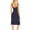 Navy, variant on QUNYINEY Casual Spring Dresses for Women Solid Sleeveless Slip Dress A-Line Crew Neck Lace Midi Sundress