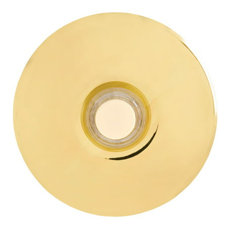 NICOR Lighting Prime Chime Stucco Button, Polished Brass