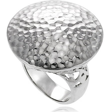 Brinley Co. Sterling Silver Hammered Circle Ring