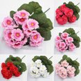 thumbnail image 4 of Artificial Geraniums Realistic UV Resistant Fake Flower Wedding Party Indoor Outdoor Office Table Centerpiece Plastic Faux Floral Plants Decoration, 4 of 8
