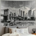 thumbnail image 2 of Orinice City Skyline Bridge Boat Tapestry Wall Hanging Unique Style for Home Wall Decor Art Living Room Bedroom Dorm 60x50inch, 2 of 6