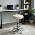 thumbnail image 4 of Round Bar Stool Cover with Elastic Bands, Imitation Silk Fabric Protective Seat Cover for Kitchen Counter, Stretchy Fit, 4 of 6