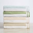thumbnail image 6 of 100% Cotton Cabana Stripe Oversized 4 Pack Beach & Pool Towel (4 Pack- 35" x 70", Multi - Linen, Light Blue, Eucalyptus Green, Dusty Rose), 6 of 6