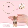 thumbnail image 2 of shiyou-10PCS Dream Catcher Rings, Wreath Macrame Rings Gold Metal Floral Hoops 4"" for Making Wedding Wreath Decor Wall Hanging Crafts, HBO0330, 2 of 4