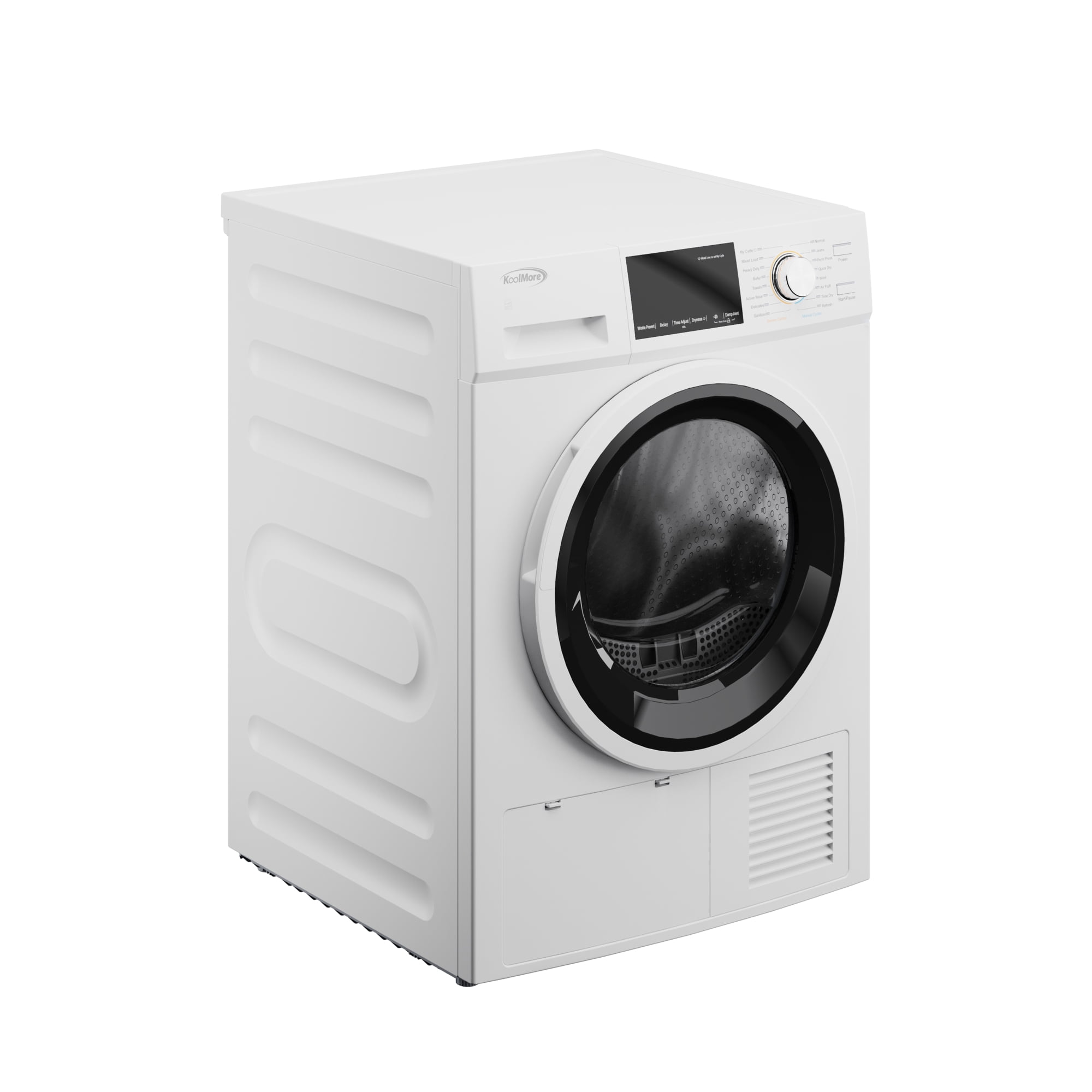 KoolMore 4.4 Cu. ft. Large Capacity Stackable Ventless Front Load Dryer in White, 240V