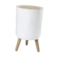 thumbnail image 4 of Cubo de basura minimalista de gran capacidad, cesto para basura, cubo de basura con patas altas, bote de basura para Pata desmontable redonda, 4 of 9