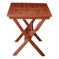 thumbnail image 1 of Pemberly Row Traditional Wood Outdoor Folding Bistro Table in Natural, 1 of 5