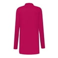 thumbnail image 5 of ZKIRBJV Cardigan for Women Long Sleeve Plus Size Shrug Heavyweight Open Front Shrug Cardigan Solid Color Dressy Casual Soft Outwear Coat Hot Pink 5XL, 5 of 5