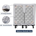 thumbnail image 5 of SGI Bedding 32" King Split Top Flex Head sheet 100% Egyptian Cotton Sheet Set - 600 Thread Count Flex Top Sheet for Adjustable Bed 4 Piece Sheet Set 15" Deep for Sleep Number bed - Silver, 5 of 7