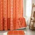 thumbnail image 3 of YHRUWN Boho Floral Shower Curtain Sets with Rugs, 16-Piece Farmhouse Terracotta Bathroom Sets with Hooks, Waterproof Fabric Bathroom Decor Set, 3 of 10