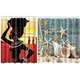 thumbnail image 5 of Polyester Waterproof Mildew Resistant Printed Shower Curtain Set Free Plastic Hooks Included, 5 of 6