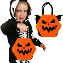 AuroraX Candy Buckets Decorations Halloween Portable Pumpkin Owls Trick Or Treat Bags with Handle, Gifts for Teen Friend, Party Halloween Home
