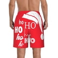 thumbnail image 3 of KLL Saying Ho Ho Ho Men's Casual Summer Beach Shorts Hawaiian Shorts with Pockets-3X-Large, 3 of 5