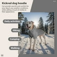 thumbnail image 3 of Kickred Basic Dog Hoodie Sweatshirts, Pet Clothes Hoodies Sweater with Hat and Leash Hole, Soft Cotton Outfit Coat for Large Medium Small Dogs(2XL, Dark Grey), 3 of 7