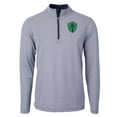thumbnail image 2 of Men's-Cutter & Buck  Navy Seattle Sounders FC Big & Tall Virtue Eco Pique Micro Stripe Recycled Quarter-Zip, 2 of 3