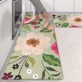 thumbnail image 2 of Kitchen Rugs Sets Of 2,Vibrant Pioneer Flower Pattern Anti Fatigue Kitchen Mat Rugs Non Slip Washable,Decorative Kitchen Floor Mats for Kitchen,Sink,Laundry,17"X47", 2 of 5