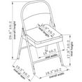 thumbnail image 3 of Lorell Padded Seat Folding Chairs - 4/CT Vinyl Seat - Powder Coated Steel Frame - 19.4" Width x 18.3" Depth x 29.6" Height - 4 / Carton, 3 of 3
