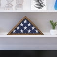 thumbnail image 2 of Flash Furniture Sheehan Collection Weathered Brown Wood Rustic Flag Case, 2 of 12