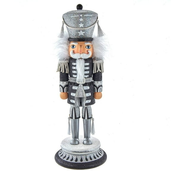 Kurt Adler 15-Inch Hollywood Silver/Black Soldier Nutcracker