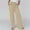 Beige, variant on Simua Fashion Wide Leg Jeans for Women Elastic High Waisted Pull On Drawstring Baggy Denim Pants Navy,M
