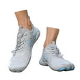 thumbnail image 3 of Unisex Breathable Thick Sole Sneakers Slip Resistant Comfortable Casual Couple Sock Shoes Green 39, 3 of 6