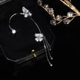 thumbnail image 4 of Pendientes estilo borla con circonitas para chicas adolescentes Pendientes minimalistas con perforaciones de moda, 4 of 8
