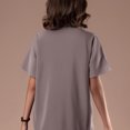 thumbnail image 5 of DPTALR George Women's Oversized Loose Fit Graphic T-Shirts,Summer Casual Short Sleeve Tops,Brown,Size L, 5 of 7