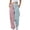 2#Sky Blue, variant on Casual Pants Women Loose Breathable Color Blocking Gradient Casual Pants Side Pockets Leg Opening Drawstring Ladies Casual Pants Women's Pants Size L