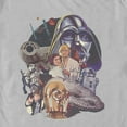 thumbnail image 2 of Men's Star Wars: A New Hope Old-School Character Collage Graphic Tee Silver 3X Large, 2 of 4