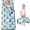 Hedgehog and Hat Blue Pattern, variant on Hedgehog and Deer Grey Pattern Teens Toddler Nap Mat with Pillow, Sleeping Mat Bag for Preschool Daycare 59"x22"