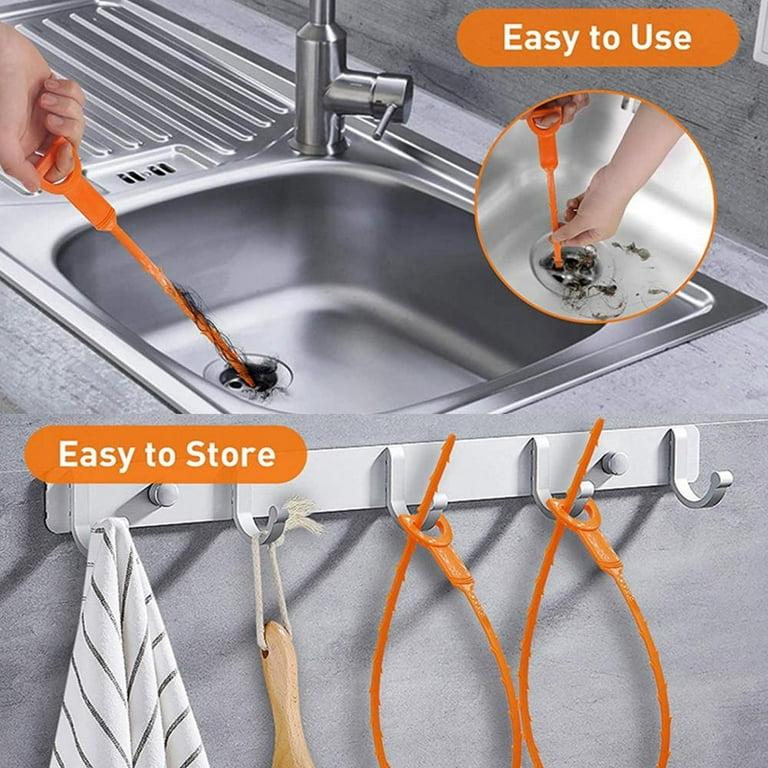 6pcs 20inch Kitchen Sink Practical Plumbing Snake Hair Catcher