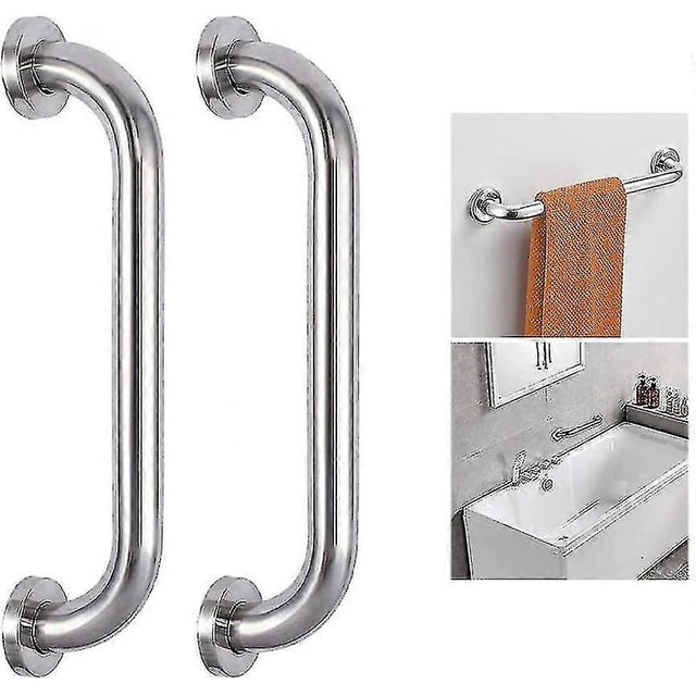 Barras de apoyo de acero inoxidable, juego de 2 barras de apoyo para baño