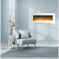 thumbnail image 6 of Cambridge 56-in. White Indoor Wall Mount Electric Fireplace with Crystal Rock Display, 6 of 14