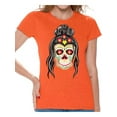 thumbnail image 1 of Awkward Styles Skull T-Shirt Mexican Girl Shirts for Women, 1 of 4