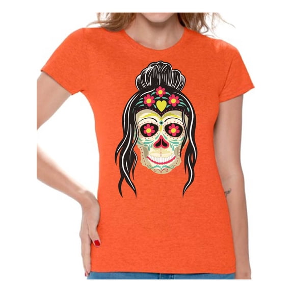 Awkward Styles Skull T-Shirt Mexican Girl Shirts for Women