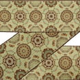 thumbnail image 1 of IBA Indianbeautifulart Beige Mandala Kaleidoscope Velvet&nbsp;Trim&nbsp;Fabric Sewing Fabric Lace Dressmaking Printed Sewing Lace 9 Yards 3 Inches, 1 of 1