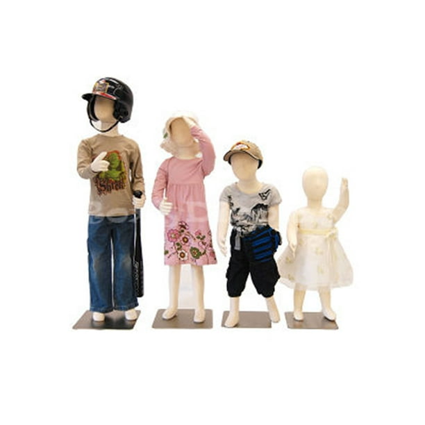 4 Units Kid Children Mannequin Dress Form Display Flexible JFCH1357T