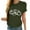 Army Green, variant on Womens Tops,Tbopshirt Summer Tops for Women,Plus Size T Shirts,Women Girls Sunflower Print Tees T Shirt Blouse Tops,Short Sleeve Blouses